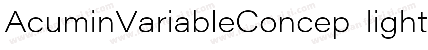 AcuminVariableConcep light字体转换